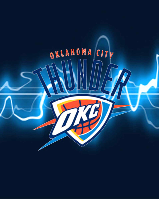 Kostenloses Oklahoma City Thunder Logo 3D Wallpaper für 320x480