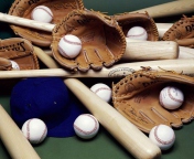 Das Baseball Bats And Balls Wallpaper 176x144