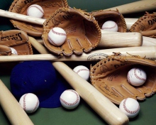Sfondi Baseball Bats And Balls 220x176