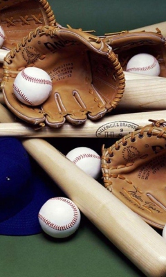 Das Baseball Bats And Balls Wallpaper 240x400