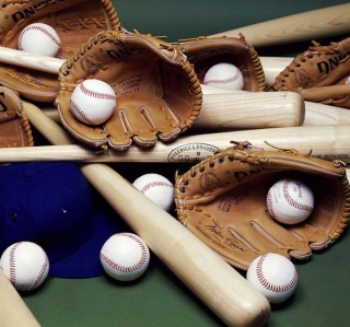 Kostenloses Baseball Bats And Balls Wallpaper für iPad 2