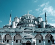 Sultan Ahmed Mosque in Istanbul wallpaper 176x144