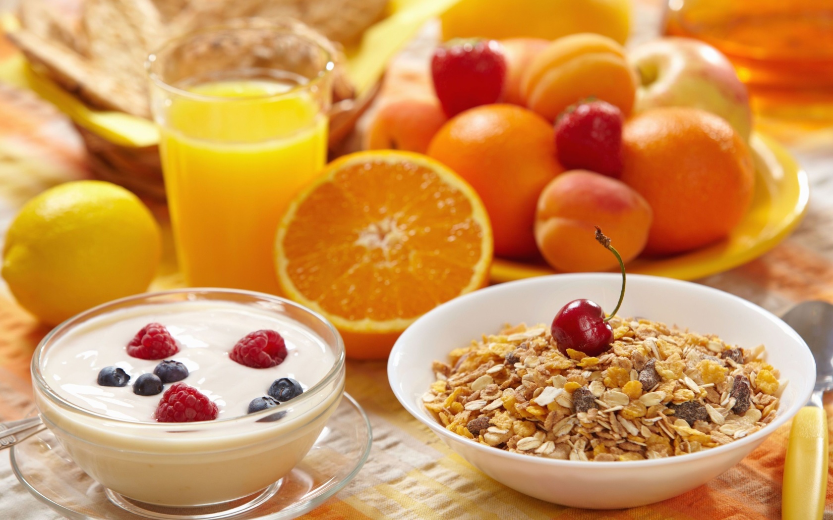 Healthy breakfast nutrition wallpaper 1680x1050