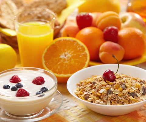 Healthy breakfast nutrition wallpaper 480x400