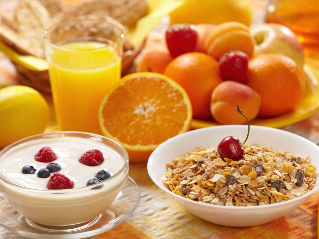Healthy breakfast nutrition wallpaper 640x480