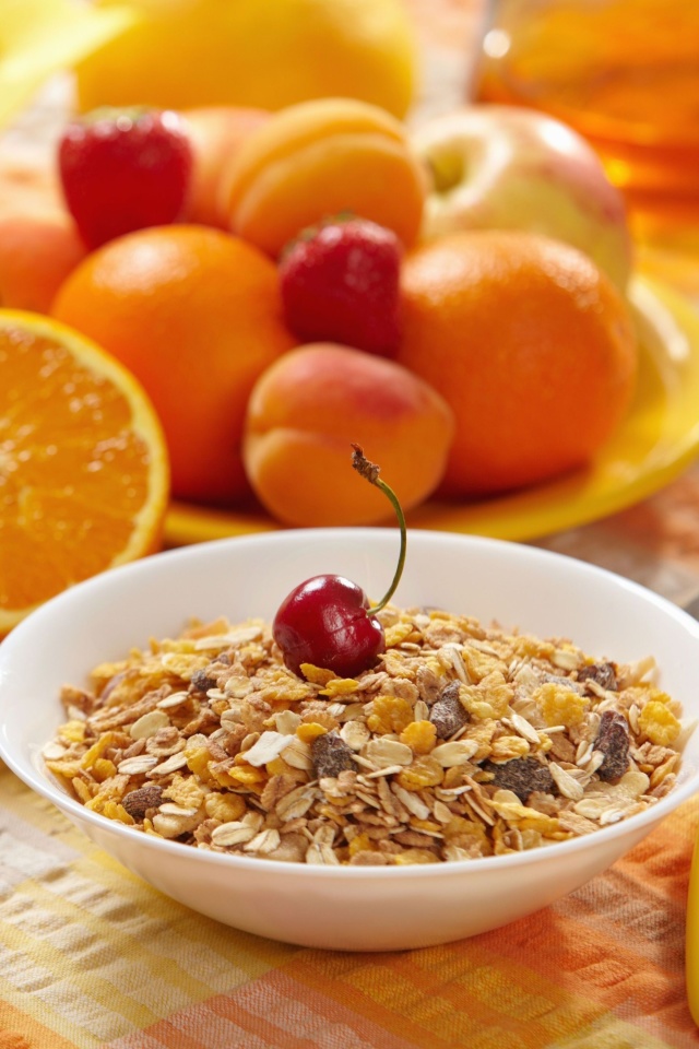 Healthy breakfast nutrition wallpaper 640x960