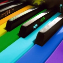 Das Colorful Piano Keyboard Wallpaper 128x128
