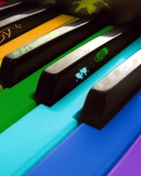 Обои Colorful Piano Keyboard 128x160