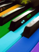 Fondo de pantalla Colorful Piano Keyboard 132x176