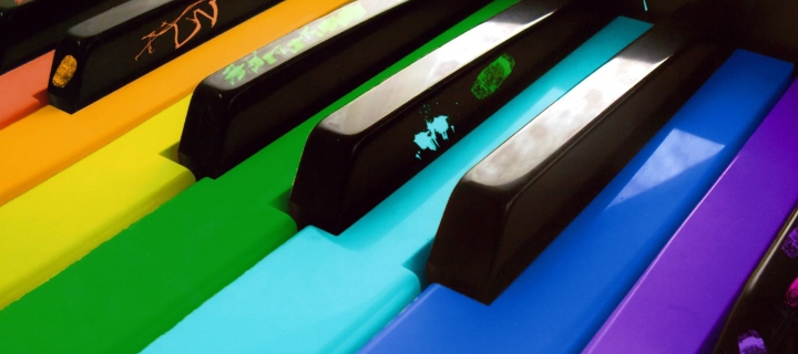 Colorful Piano Keyboard screenshot #1 720x320