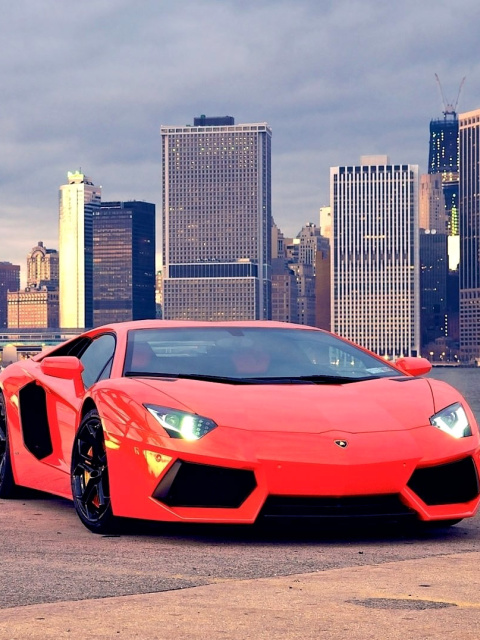 Red Lamborghini screenshot #1 480x640