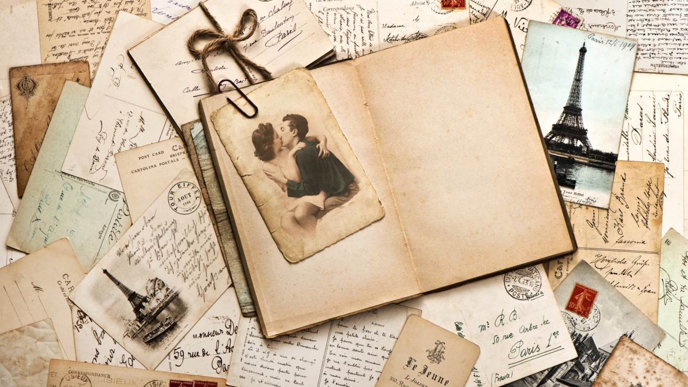 Das Vintage Letters Wallpaper 1366x768