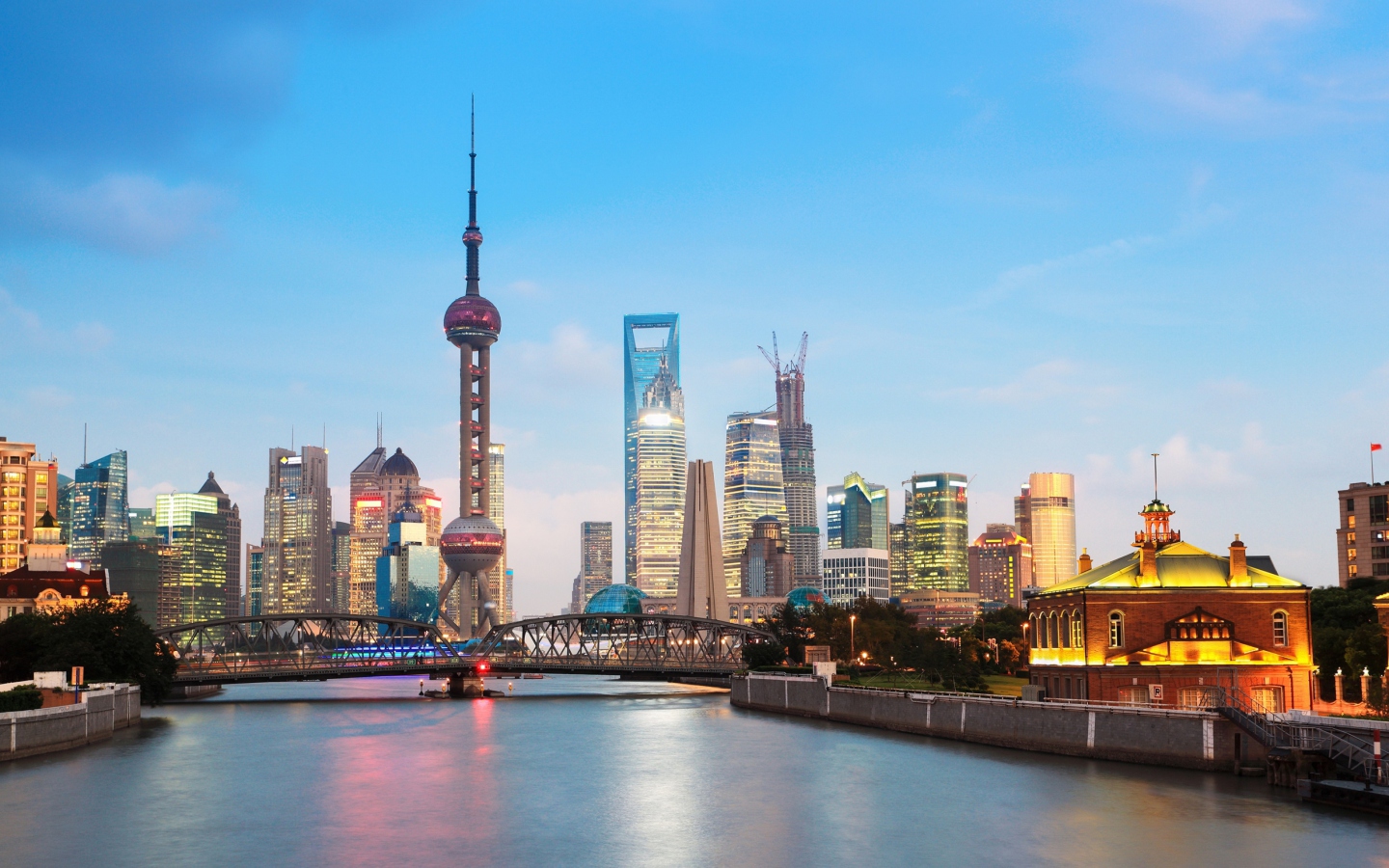 Screenshot №1 pro téma Shanghai Cityscape 1440x900