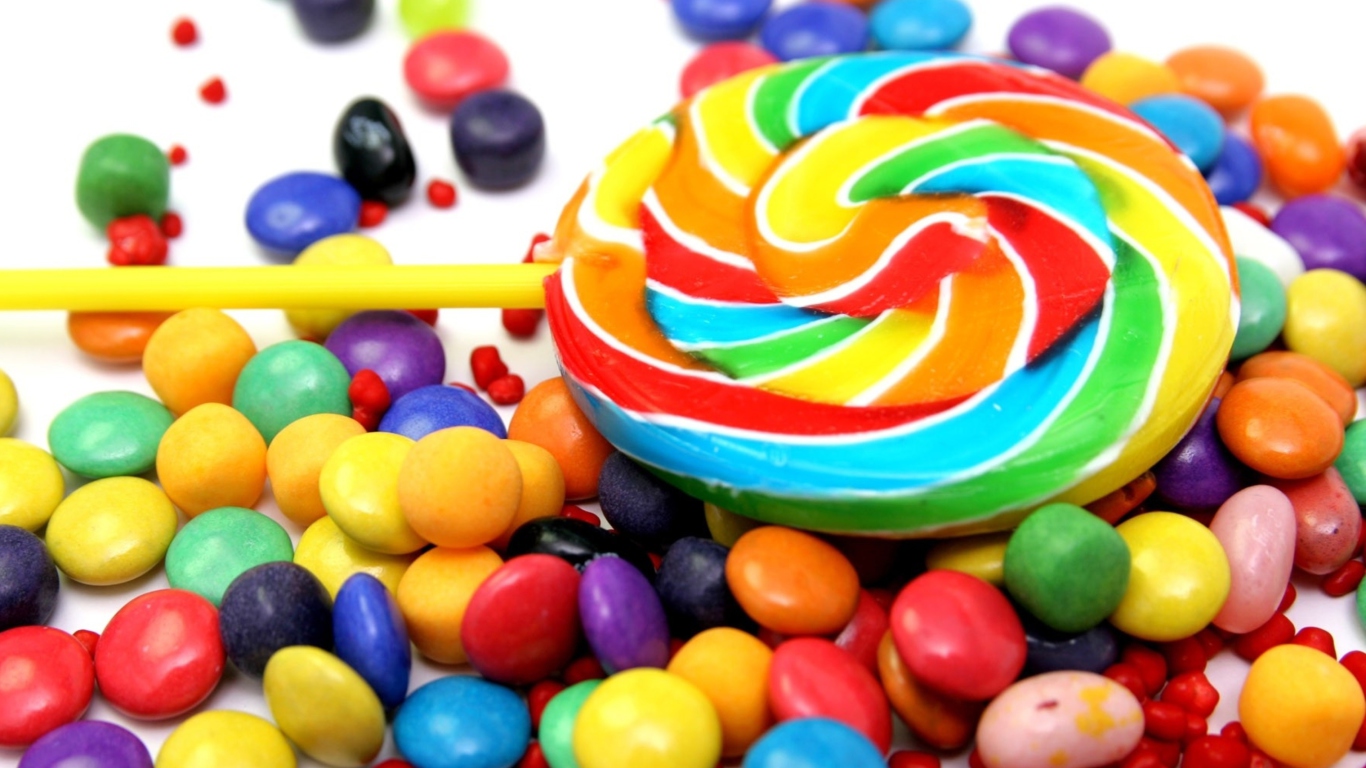 Colorful Candies wallpaper 1366x768