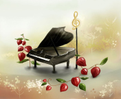 Piano And Notes wallpaper 176x144