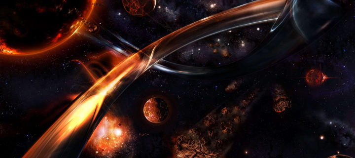 Fondo de pantalla Art Galaxy 720x320