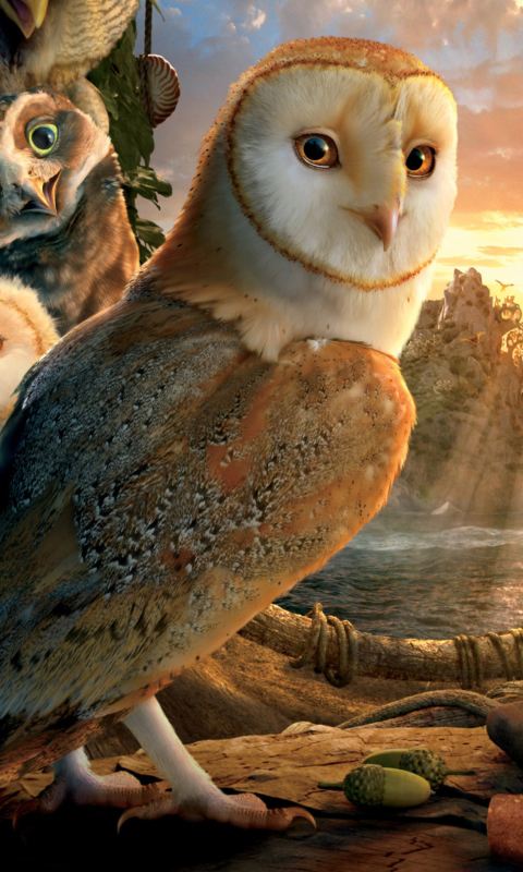 Fondo de pantalla Legend Of The Guardians The Owls Of Ga Hoole 480x800