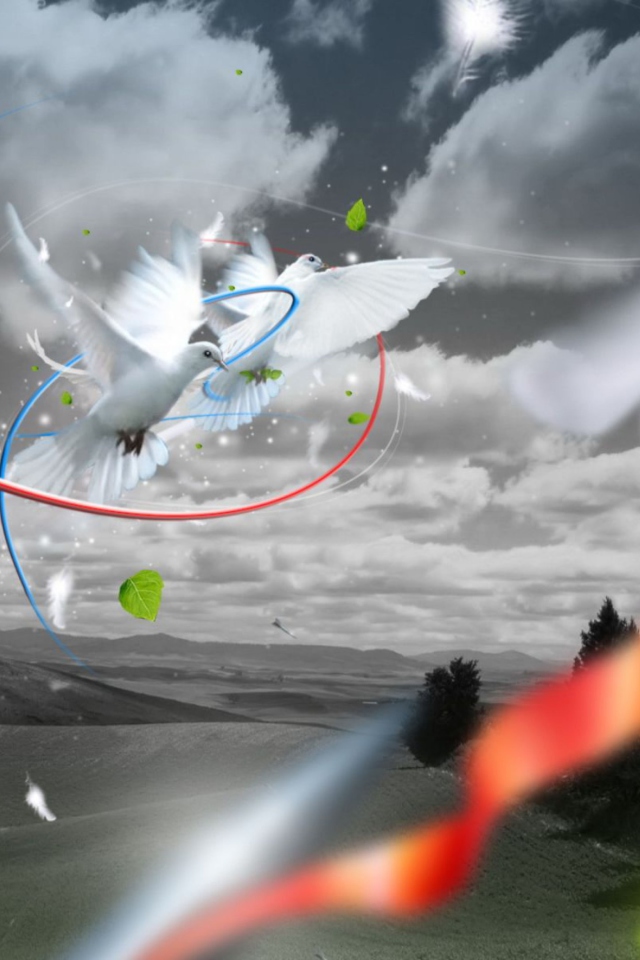 Screenshot №1 pro téma Pair Of Pigeons 640x960