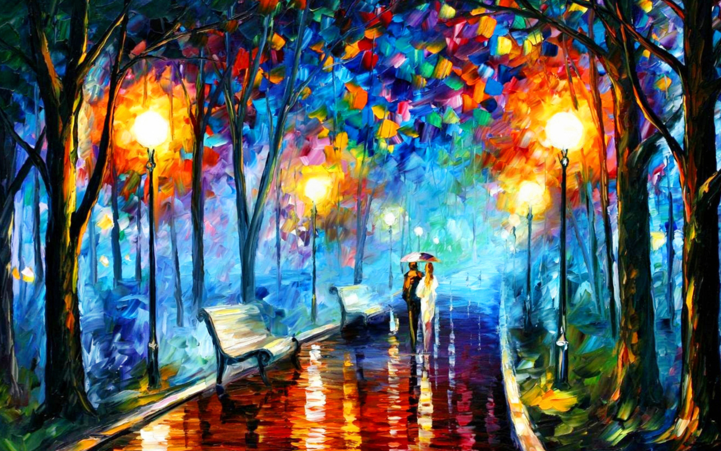 Fondo de pantalla Painting With A Couple 1440x900