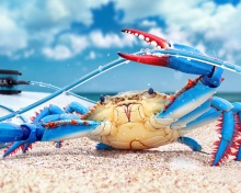 Обои Blue crab 220x176