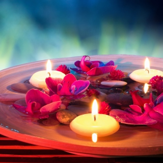 Petals, candles and Spa - Obrázkek zdarma pro 1024x1024