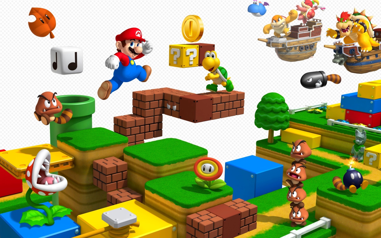 Super Mario 3D wallpaper 1280x800