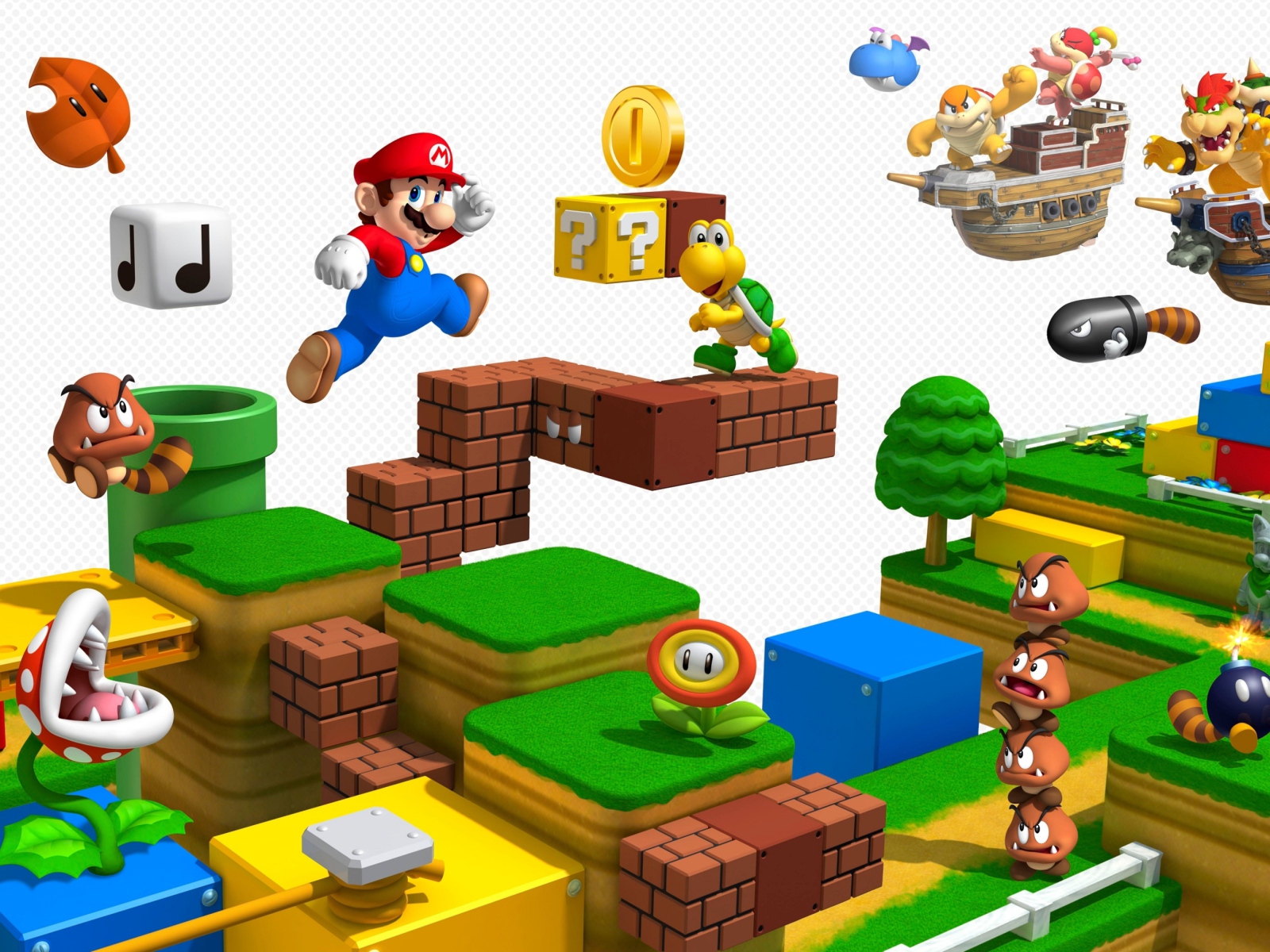 Das Super Mario 3D Wallpaper 1600x1200