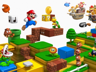 Das Super Mario 3D Wallpaper 320x240