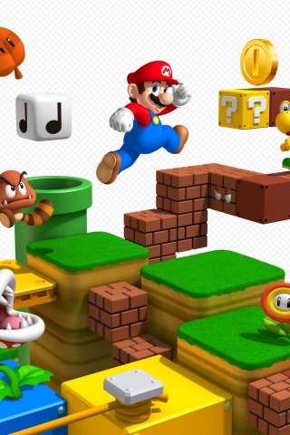 Das Super Mario 3D Wallpaper 320x480
