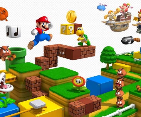Super Mario 3D wallpaper 480x400
