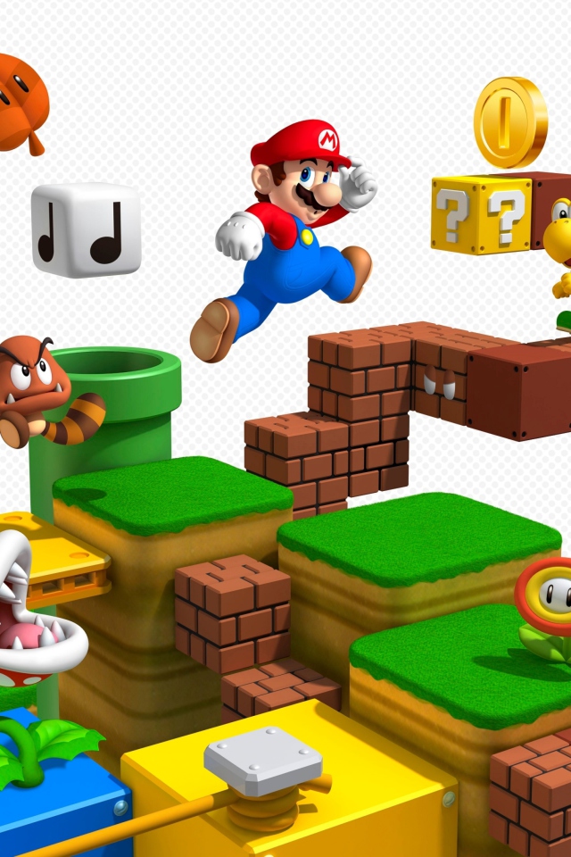 Das Super Mario 3D Wallpaper 640x960