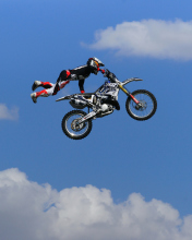 Motorcycle Jump wallpaper 176x220