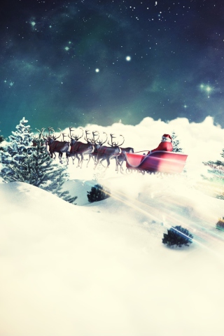 Das Happy Christmas 2012 Wallpaper 320x480