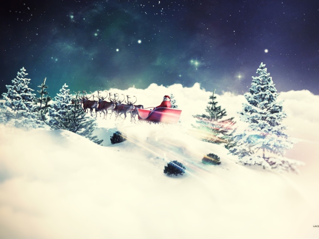 Das Happy Christmas 2012 Wallpaper 640x480