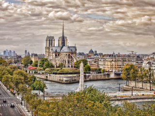 Fondo de pantalla Notre dame de Paris 320x240