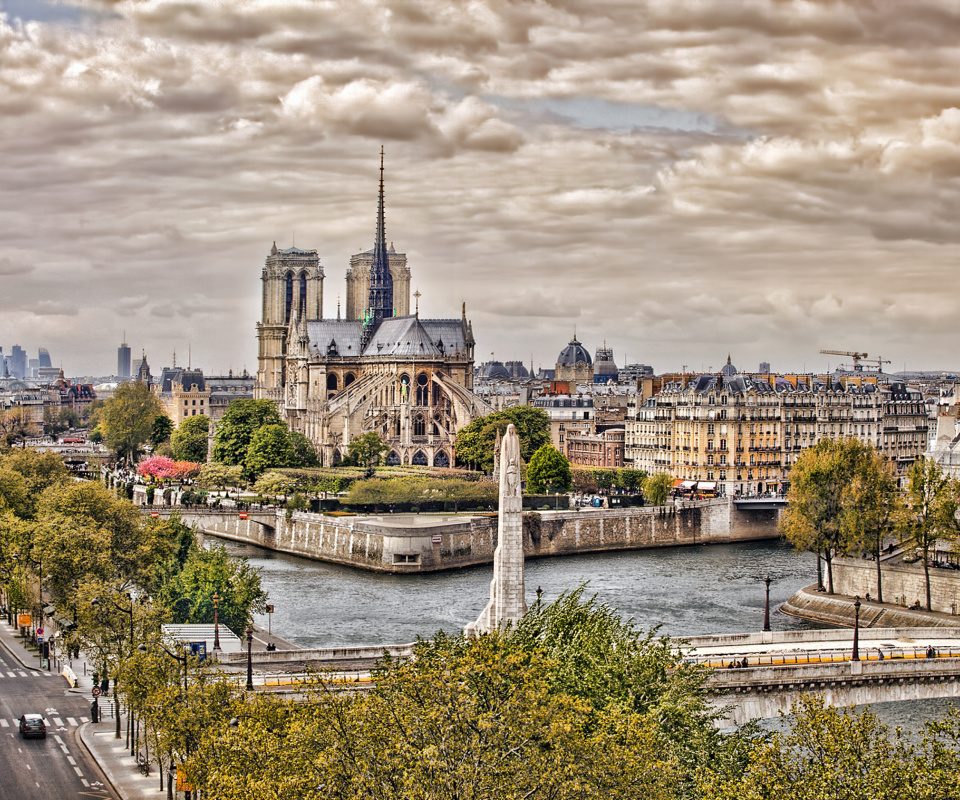 Das Notre dame de Paris Wallpaper 960x800