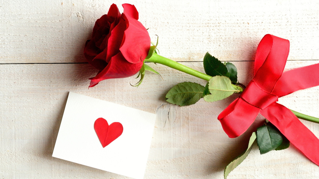 Rose With Letter wallpaper 1280x720