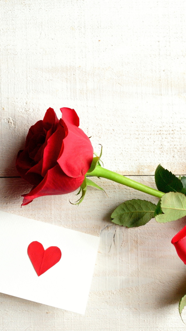 Rose With Letter wallpaper 640x1136