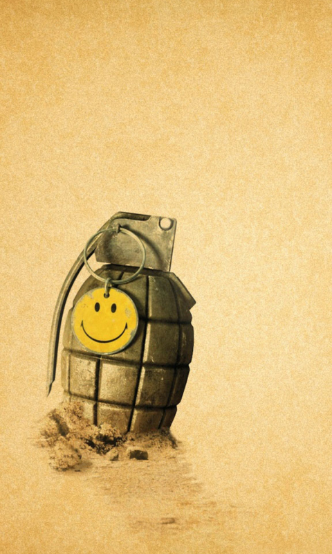 Yellow Smile wallpaper 480x800