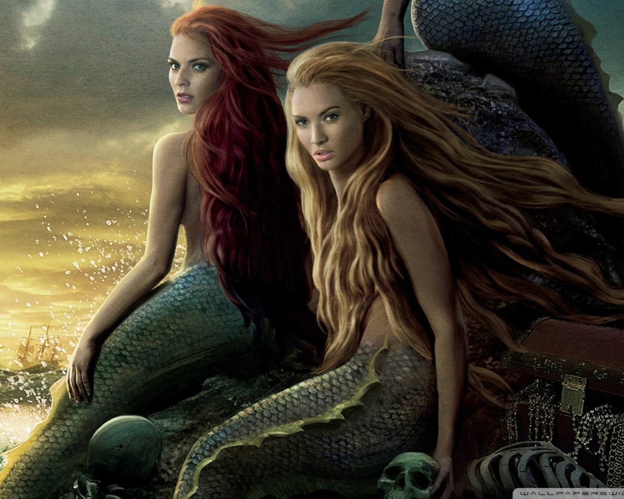 Screenshot №1 pro téma Pirates Of The Caribbean Mermaids 1280x1024