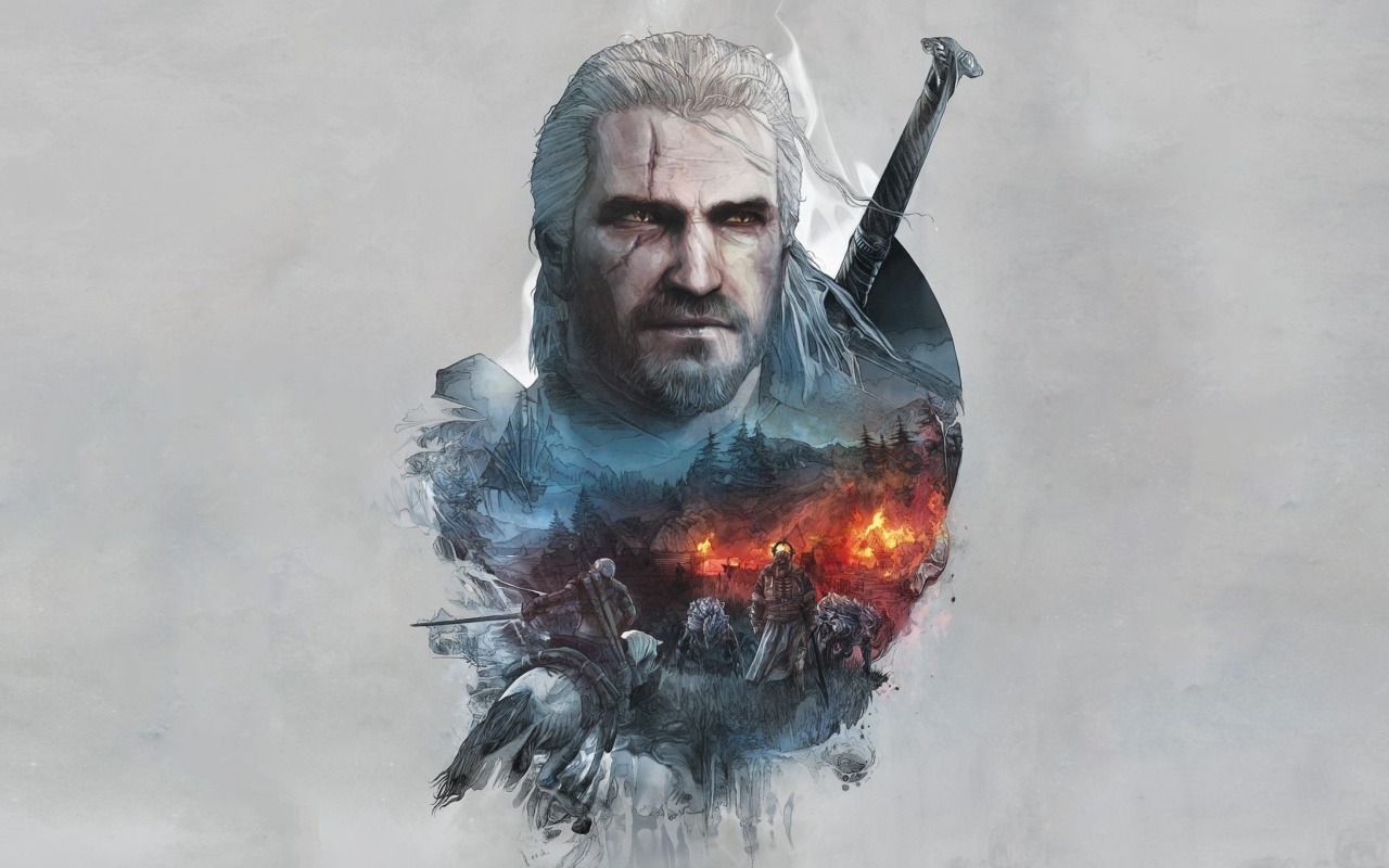 Geralt of Rivia Witcher 3 wallpaper 1280x800