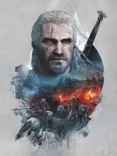 Das Geralt of Rivia Witcher 3 Wallpaper 132x176