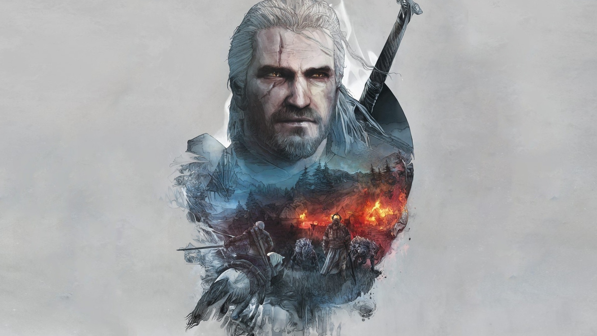 Geralt of Rivia Witcher 3 screenshot #1 1920x1080