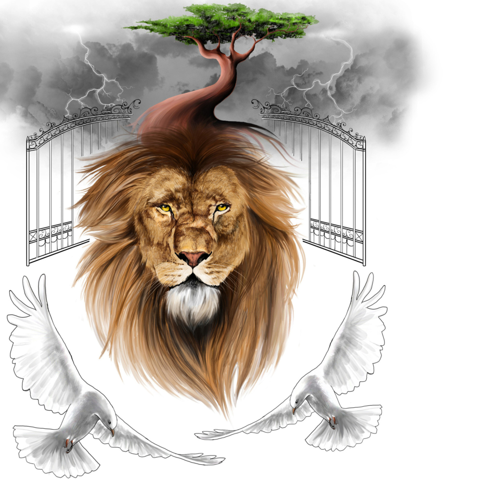 Sfondi Lion Painting 1024x1024