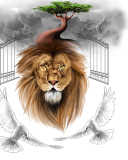 Fondo de pantalla Lion Painting 128x160