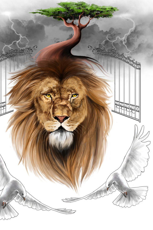 Screenshot №1 pro téma Lion Painting 640x960