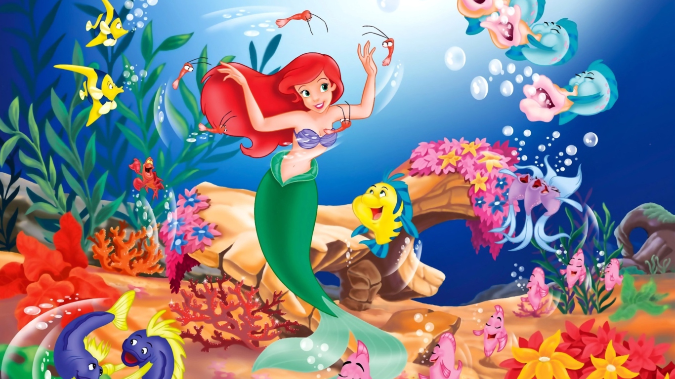 Screenshot №1 pro téma Little Mermaid 1366x768