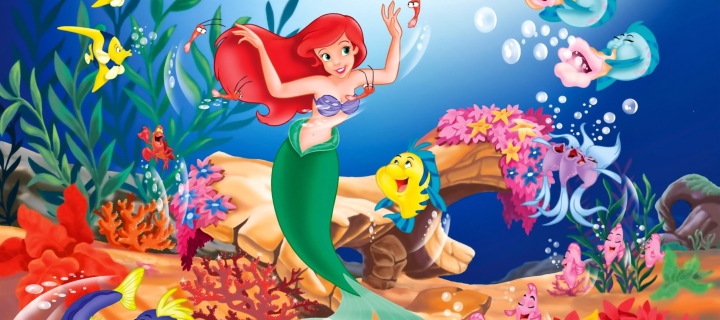 Das Little Mermaid Wallpaper 720x320