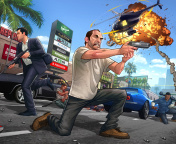 GTA 5 Battle wallpaper 176x144