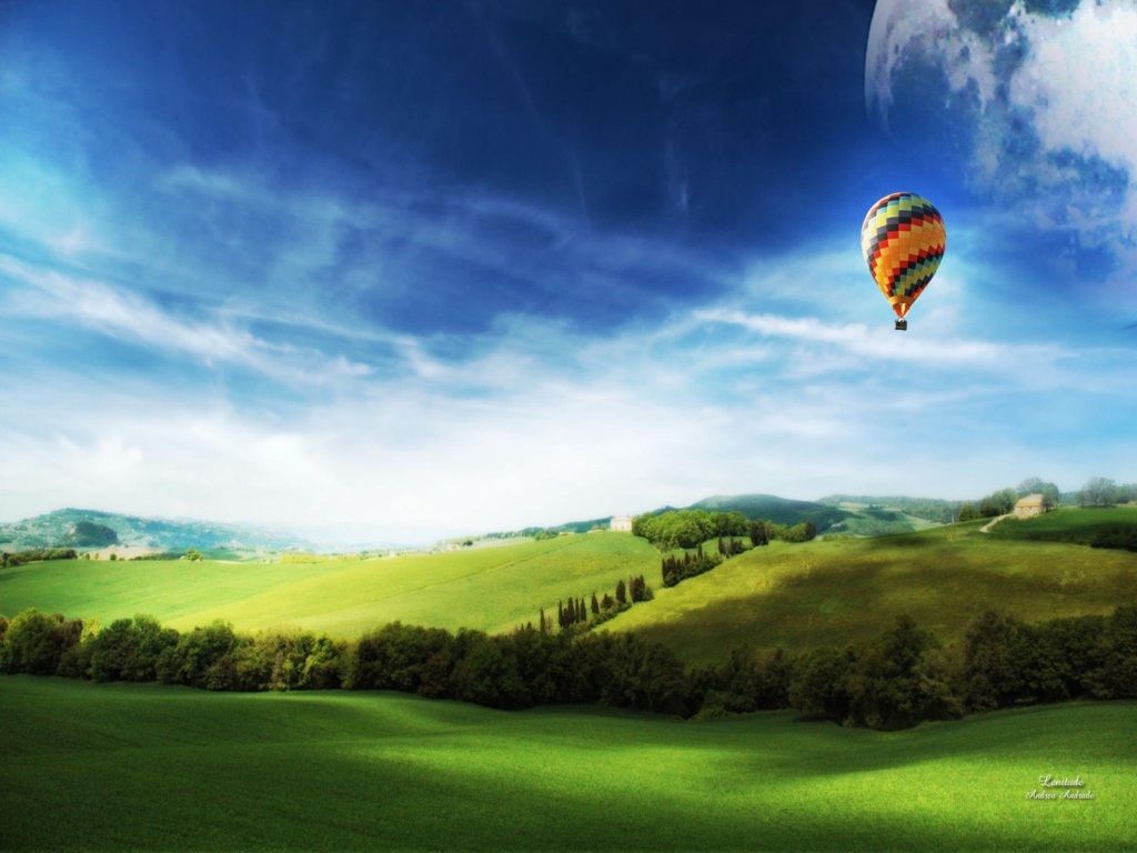 Air Balloon In Sky wallpaper 1024x768